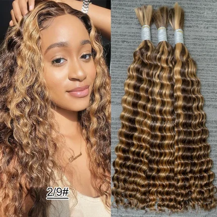 Extensões de cabelo Natural Cabelo Humano Encaracolado 100% Remy Natural – Extensões sem Trama para Trança Feminina | Loja dos Cabelos