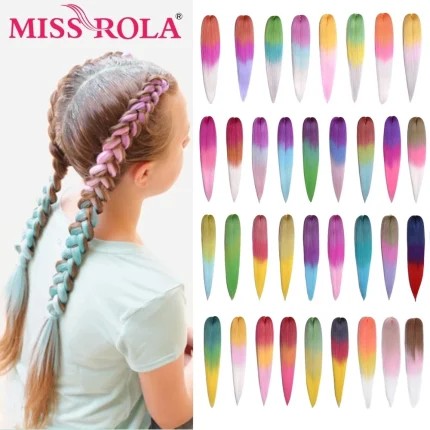 Extensões de cabelo Sintético Extensão de Cabelo Sintético Kanekalon Jumbo para Tranças 24 Polegadas 100g – Yaki Reto Pré-Esticado Loira e Rosa | Loja dos Cabelos
