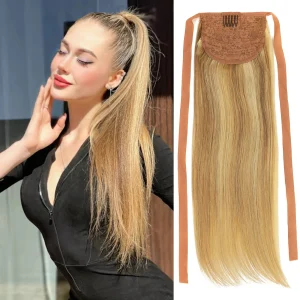 Rabo de Cavalo Rabo de Cavalo com Clipe de Cabelo Humano 100% Remy, Extensão Enrolável, 12 a 30 Polegadas | Loja dos Cabelos