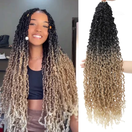 Extensões de cabelo Sintético Trança Sintética Longa 26″ Twist Senegalesa Paixão Pré-Laçada para Crochê | Loja dos Cabelos