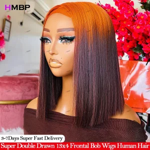 Perucas Peruca Bob 13×6 de Cabelo Humano Vietnamita – Densidade 350, Laço Frontal HD, Cabelo Liso Natural | Loja dos Cabelos
