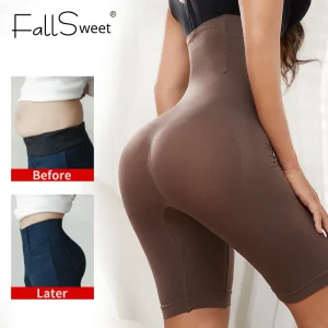 Cosméticos e outros produtos de beleza Shorts Modelador Feminino Fallsweet Cintura Alta – Controle de Barriga, Levantamento de Bumbum e Plus Size XS-6XL | Loja dos Cabelos