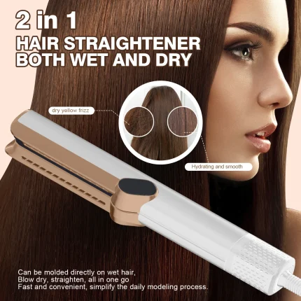 Cosméticos e outros produtos de beleza Escova Alisadora e Secador de Cabelo 2 em 1 Profissional com Íons Negativos e Display LCD | Loja dos Cabelos