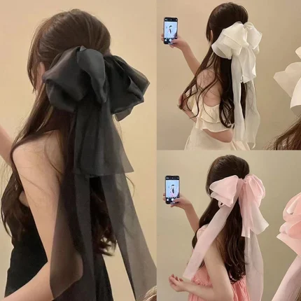 Bolsas e acessórios Grampo de Cabelo com Laço Estilo Princesa Acessório Elegante Feminino para Primavera | Loja dos Cabelos