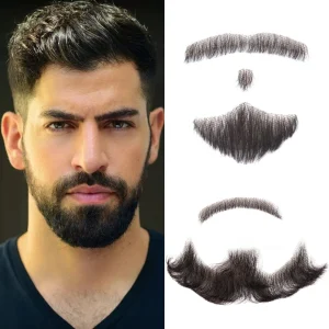Barbas Barba e Bigode Artificiais de Renda Invisível para Homens – Cabelo Real Masculino | Loja dos Cabelos