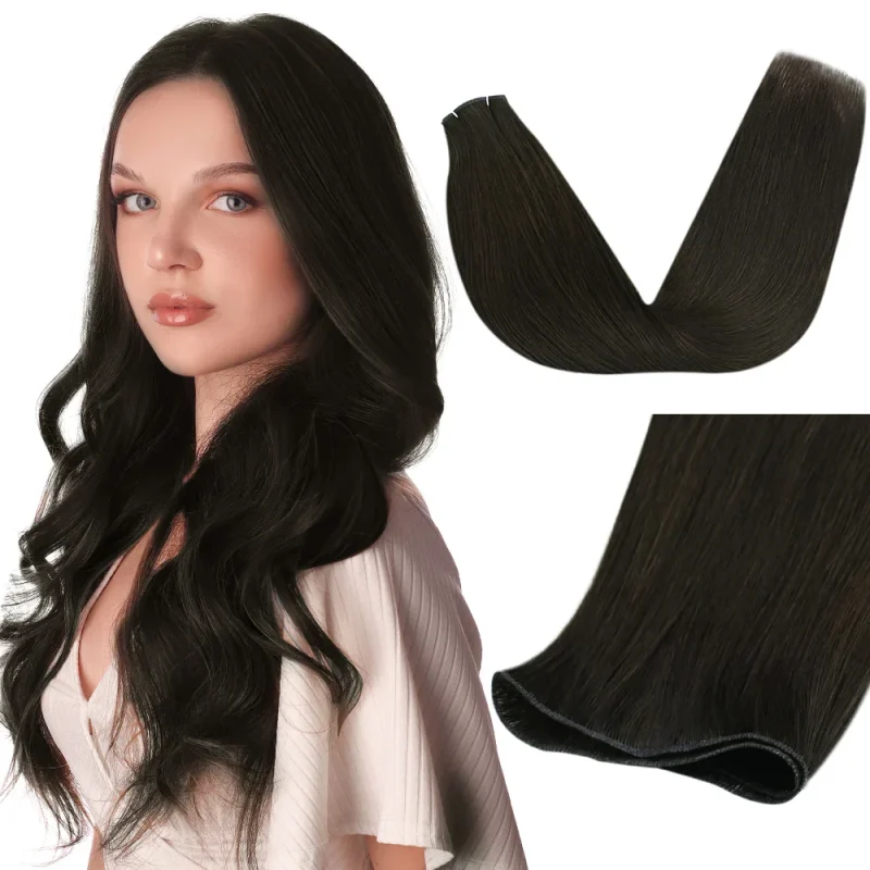 Extensões de cabelo Natural Extensões de Cabelo Humano Virgem Moresoo – Trama Invisível e Natural para Mulheres, Cabelo Liso 100% Real | Loja dos Cabelos