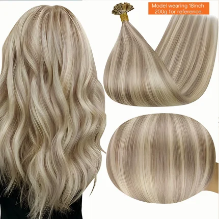 Extensões de cabelo Natural Extensões de Cabelo Humano Remy com Ponta em U – Balayage com Queratina Pré-Ligada para Fusão | Loja dos Cabelos