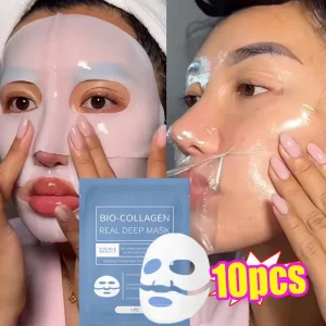 Cosméticos e outros produtos de beleza Máscara Facial de Colágeno Coreana Anti-Idade – Firmeza, Hidratação e Luminosidade para a Pele | Loja dos Cabelos