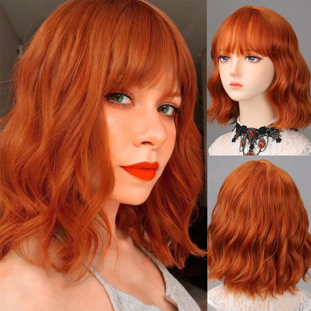 Comprar Perucas Peruca Laranja Sintética Elegante com Ondas – Resistente ao Calor, Ideal para Uso Diário, Festa e Cosplay Feminino na Loja dos Cabelos – Entrega Rápida! Perucas Peruca Laranja Sintética Elegante com Ondas – Resistente ao Calor, Ideal para Uso Diário, Festa e Cosplay Feminino | Loja dos Cabelos
