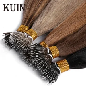 Extensões de cabelo Natural Extensões de Cabelo Humano Liso Nano Anel Remy Brasileiro 50 Fios Naturais | Loja dos Cabelos