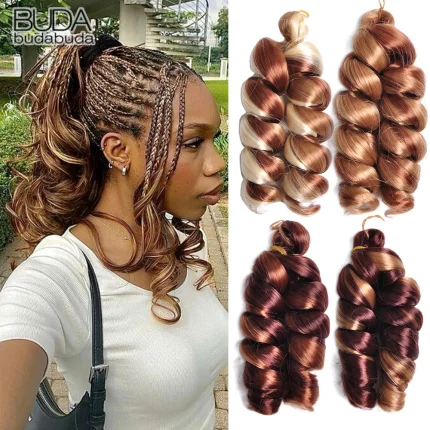 Extensões de cabelo Sintético Cabelo Sintético Cacheado Solto 12 Polegadas – Trança Crochê Bouncy Pré-Esticada | Loja dos Cabelos