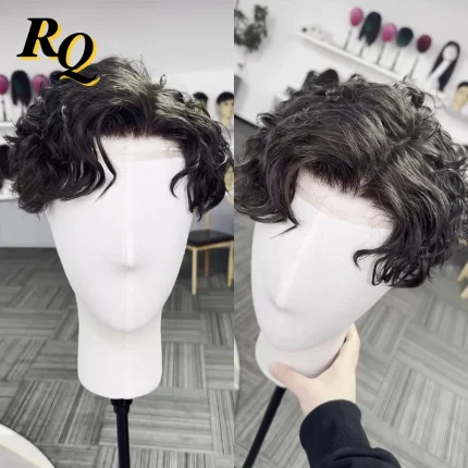 Perucas Prótese Capilar Masculina Q6 – Base de Renda e Poliuretano com Cabelo Humano Natural Durável | Loja dos Cabelos