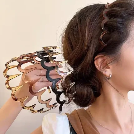 Bolsas e acessórios Pente de Cabelo Feminino Coreano Antiderrapante em U – Acessório de Cabelo com Dentes Macios | Loja dos Cabelos