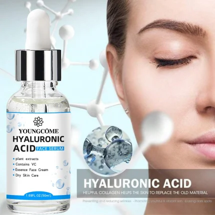 Cosméticos e outros produtos de beleza Essência Facial com Ácido Hialurônico – Hidratação Profunda e Cuidados Coreanos com a Pele | Loja dos Cabelos