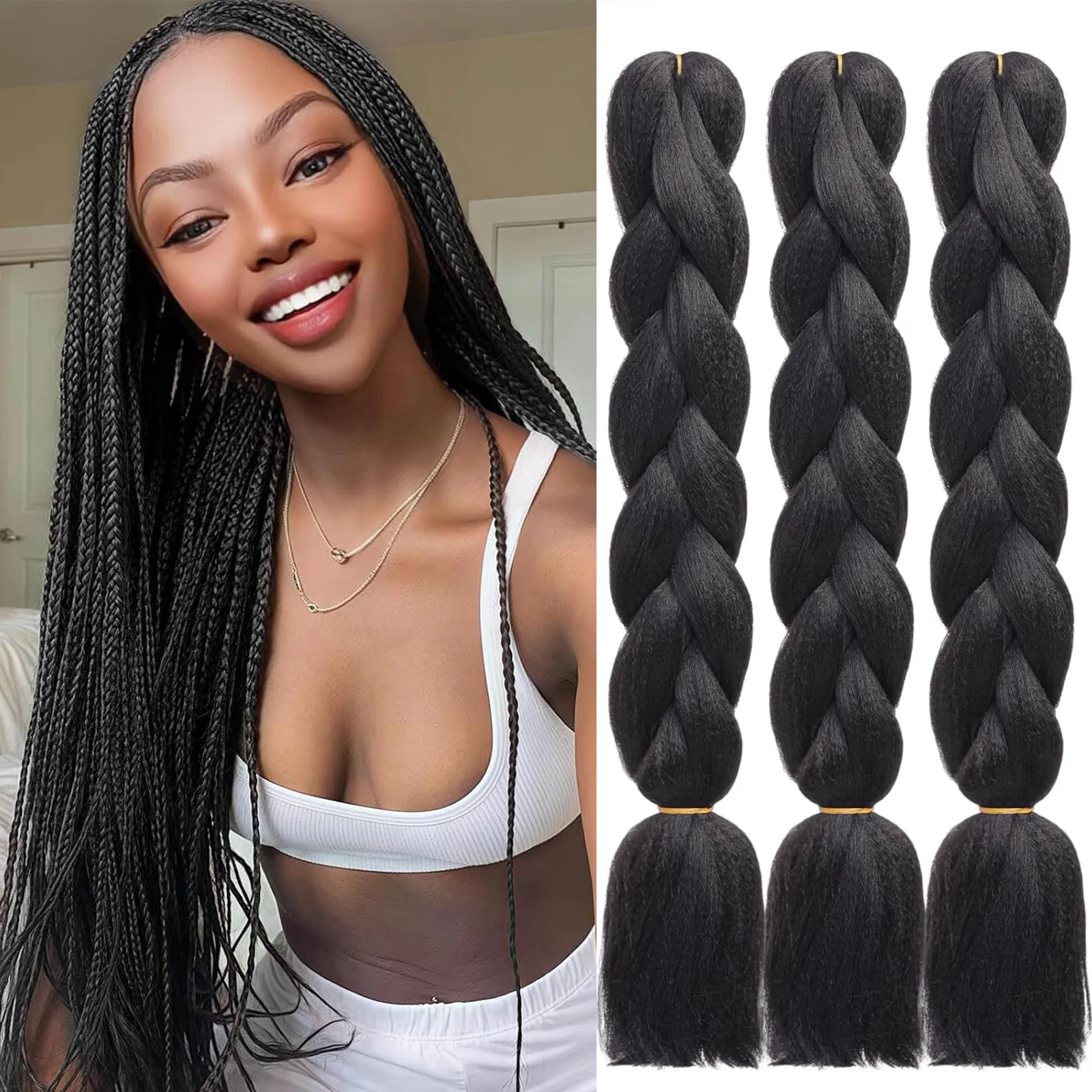 Comprar Extensões de cabelo Sintético Trança Box Sintética 24 Polegadas 100g – Extensão de Cabelo Colorida para Crochê e Penteados na Loja dos Cabelos – Entrega Rápida! Extensões de cabelo Sintético Trança Box Sintética 24 Polegadas 100g – Extensão de Cabelo Colorida para Crochê e Penteados | Loja dos Cabelos