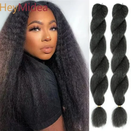 Extensões de cabelo Sintético Extensões Sintéticas para Trança Crochê Vixen – Cabelo Kinky Encaracolado, Yaki Liso, Marley, Cores Ombre para Mulheres | Loja dos Cabelos