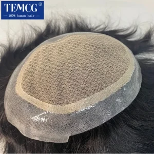 Perucas Peruca Masculina 100% Cabelo Humano com Base de Renda e Poliuretano em Camadas Duplas Sistema Capilar Natural e Respirável | Loja dos Cabelos