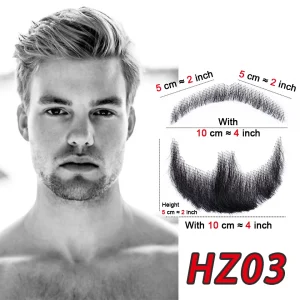 Barbas Barba e Bigode Sintéticos Masculinos Leves Feitos à Mão com Base de Renda Invisível | Loja dos Cabelos