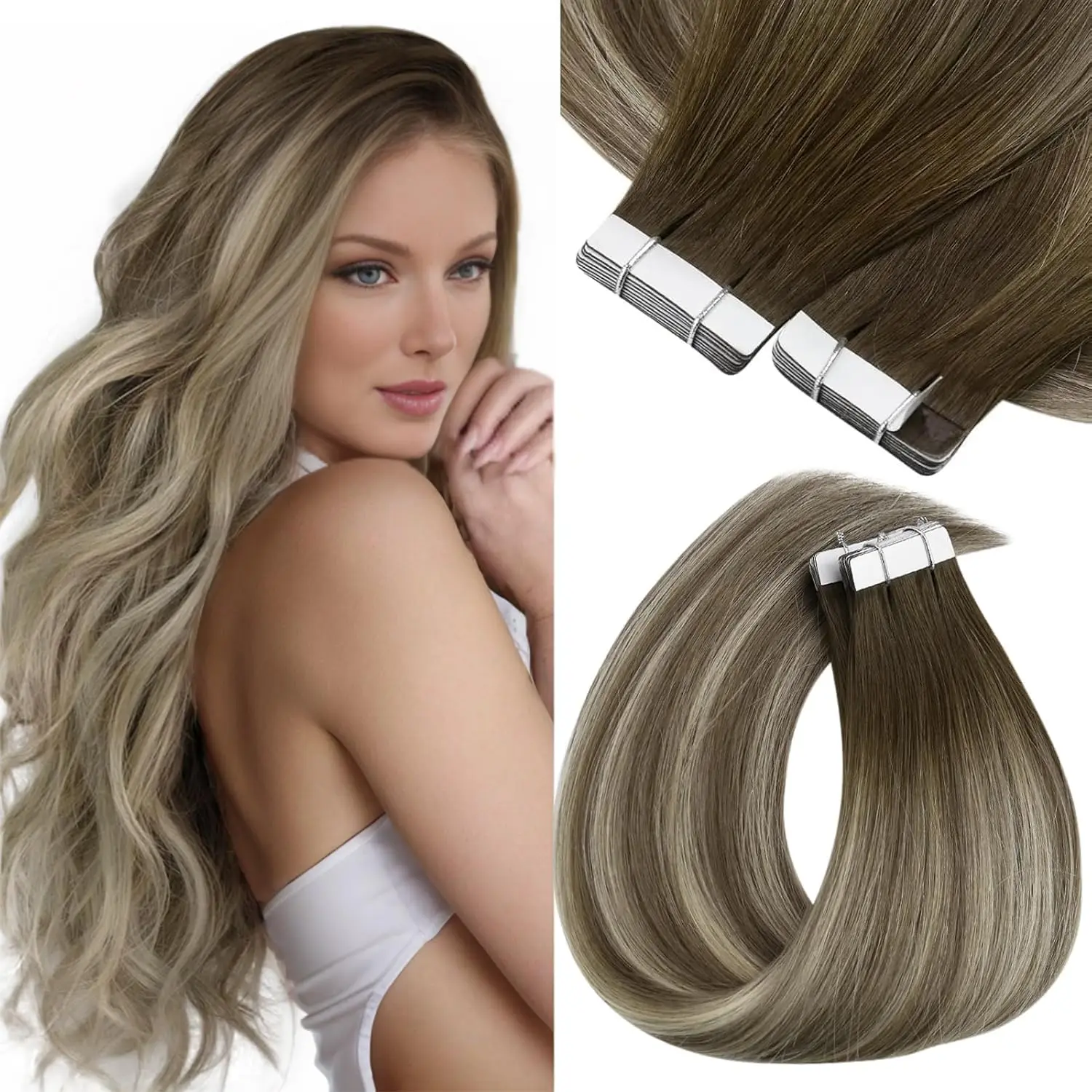 Comprar Extensões de cabelo Natural Extensões de Cabelo Humano Fita Adesiva Vesunny – Balayage Marrom a Loiro Cinza Natural na Loja dos Cabelos – Entrega Rápida! Extensões de cabelo Natural Extensões de Cabelo Humano Fita Adesiva Vesunny – Balayage Marrom a Loiro Cinza Natural | Loja dos Cabelos