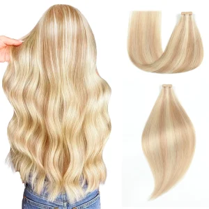 Extensões de cabelo Natural Extensões de Cabelo Humano Remy 100% Natural Showcoco – Fita Adesiva Ombre para Volume e Alongamento | Loja dos Cabelos