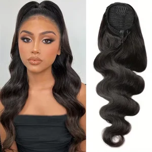 Rabo de Cavalo Rabo de Cavalo de Cabelo Humano Brasileiro 100% Natural com Onda Corporal – Cor Natural | Loja dos Cabelos