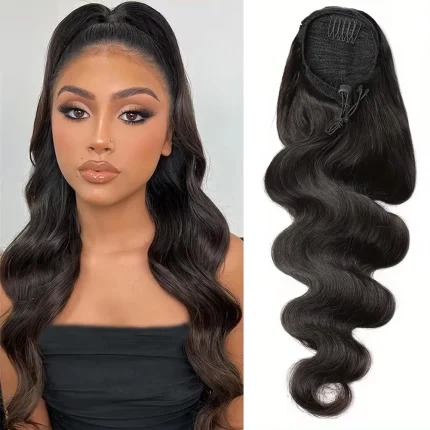 Rabo de Cavalo Rabo de Cavalo de Cabelo Humano Brasileiro 100% Natural com Onda Corporal – Cor Natural | Loja dos Cabelos