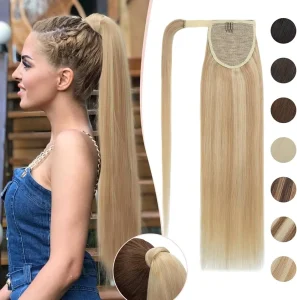 Rabo de Cavalo Rabo de Cavalo de Cabelo Humano 100% Remy – Extensão Natural com Clipe em Preto, Castanho e Loiro | Loja dos Cabelos