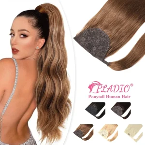 Rabo de Cavalo Rabo de Cavalo Reto de Cabelo Humano – Enrolar ao Redor, Brasileiro Remy 100% Real (60–160 g) | Loja dos Cabelos