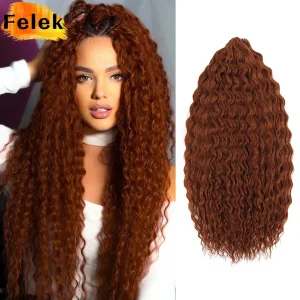 Extensões de cabelo Sintético Extensões de Cabelo Sintético Cacheado em Crochê Estilo Ariel com Efeito Ombre e Onda de Água Afro | Loja dos Cabelos