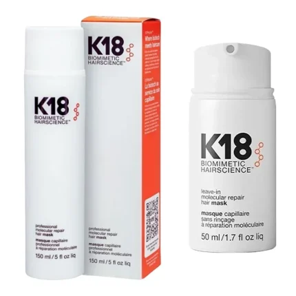 Cosméticos e outros produtos de beleza K18 Tratamento Capilar Original – Máscara Leave-In de Reparação Molecular em 4 Minutos para Cabelos Danificados e Secos | Loja dos Cabelos