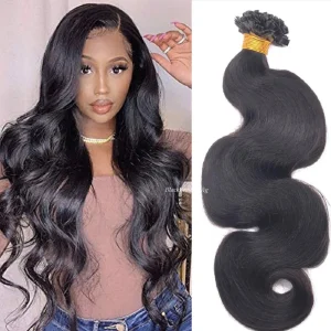 Extensões de cabelo Natural Extensões de Cabelo Humano Brasileiro Ponta Plana – Onda do Corpo, Fusão em Queratina K, 100 Unidades | Loja dos Cabelos