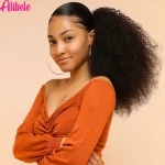 Rabo de Cavalo Rabo de Cavalo Afro Kinky Curly em Cabelo Humano Mongol Remy, 10-28″, Tipo 4B/4C, com Cordão e Clipes | Loja dos Cabelos