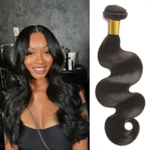 Extensões de cabelo Natural Pacotes de Cabelo Humano Virgem 100% Não Processado – Onda Corporal, Cor Natural, Extensões Femininas | Loja dos Cabelos
