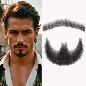 Barbas Barba e Bigode Cenográficos para Caracterização — Feitos à Mão, Renda Invisível, Ideal para Teatro, Cinema e Festas | Loja dos Cabelos