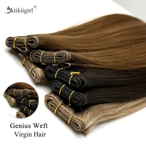 Extensões de cabelo Natural Extensão de Cabelo Humano Remy Genius Weft Invisível – Trama Fina Brasileira, 50g | Loja dos Cabelos