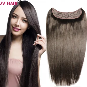 Extensões de cabelo Natural Extensão de Cabelo Humano Brasileiro Remy 100% Liso Natural com Presilhas Peça Única 16 a 24 Polegadas 80g a 100g Zzhair | Loja dos Cabelos