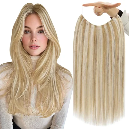 Extensões de cabelo Natural Extensão de Cabelo Humano 100% Natural com Linha Invisível para Cobertura do Couro Cabeludo – Preto Natural 12 a 26 Polegadas | Loja dos Cabelos