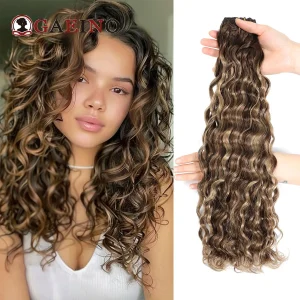 Extensões de cabelo Natural Extensão de Cabelo Humano Remy com Presilha Onda de Água 12A – 7 Peças, 120g, Volume Completo, 14 a 24 Polegadas | Loja dos Cabelos