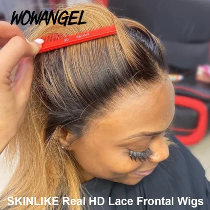 Perucas Peruca de Cabelo Humano Full Lace HD 13×6 – Loiro Ombré Mel Reto | Loja dos Cabelos