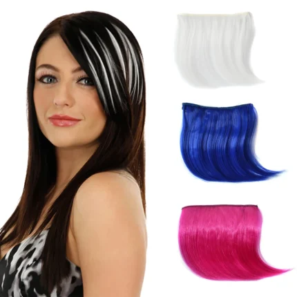 Extensões de cabelo Sintético Franja Postiça Sintética Feminina Resistente ao Calor com 2 Presilhas Frontais | Loja dos Cabelos