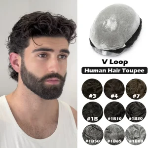 Perucas Prótese Capilar Masculina 100% Cabelo Humano com Base Ultrafina 0,03 mm e Alta Densidade V-Loop | Loja dos Cabelos
