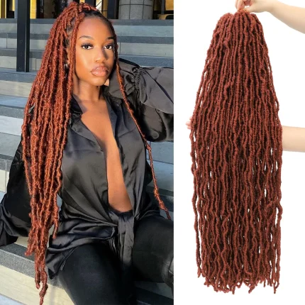 Extensões de cabelo Sintético Extensão de Cabelo Sintético Faux Locs para Crochet Braids 36 Polegadas, Tranças Dreadlocks Femininas | Loja dos Cabelos