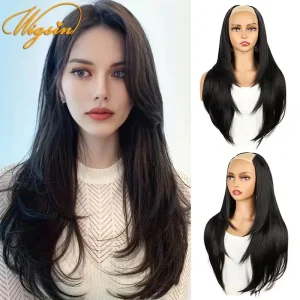 Extensões de cabelo Sintético Wigsin Extensão de Cabelo Sintético Longo Liso em V 55 cm com 4 Clipes Invisíveis em Camadas Feminina | Loja dos Cabelos