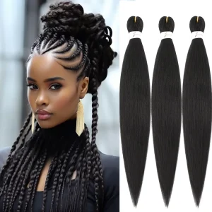Extensões de cabelo Sintético Cabelo Sintético Pré-Esticado para Tranças, Textura Yaki Macia, Jumbo Crochê, Fácil de Trançar | Loja dos Cabelos