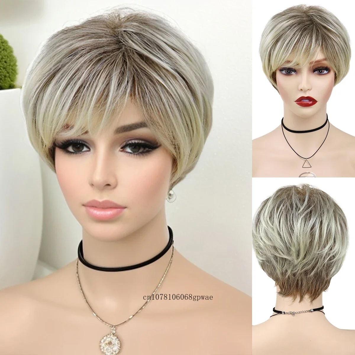 Comprar Perucas Peruca Curta Pixie Feminina Loira Sintética com Franja – Aparência Natural e Macia na Loja dos Cabelos – Entrega Rápida! Perucas Peruca Curta Pixie Feminina Loira Sintética com Franja – Aparência Natural e Macia | Loja dos Cabelos