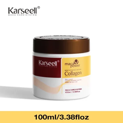 Cosméticos e outros produtos de beleza Karseell 100ml Máscara Capilar de Colágeno com Óleo de Argan – Reparação Profunda e Hidratação para Cabelos Secos e Danificados | Loja dos Cabelos