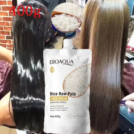 Cosméticos e outros produtos de beleza Máscara Capilar de Arroz com Queratina Reparação em 5 Segundos Hidratação Nutrição Brilho e Maciez para Cabelos Danificados e Crespos | Loja dos Cabelos