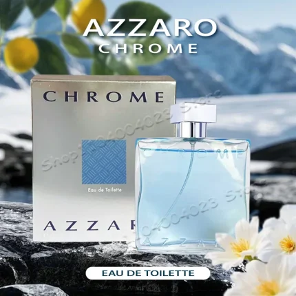 Perfumes Azzaro Chrome Eau de Toilette Masculino 100ml – Fragrância Fresca Aquática Cítrica Amadeirada com Notas Almiscaradas | Loja dos Cabelos