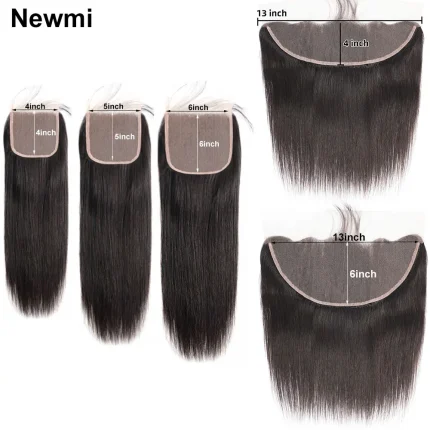 Perucas Lace Frontal 13×6 e 13×4 Cabelo Humano Liso + Fechamento 4×4, 5×5 e 6×6 Transparente Orelha a Orelha | Loja dos Cabelos