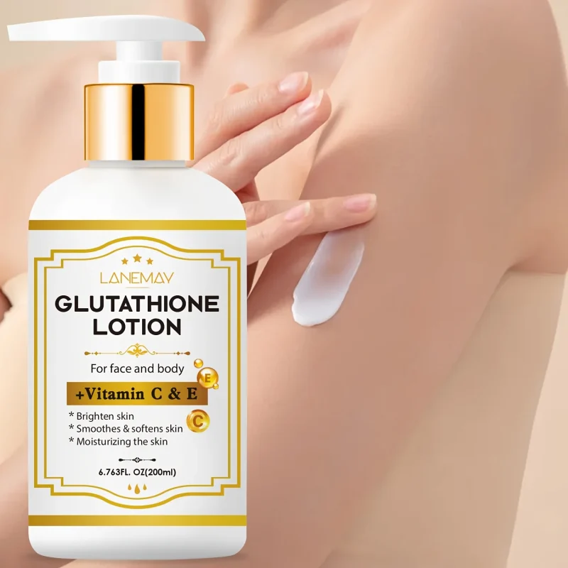 Cosméticos e outros produtos de beleza Loção Facial e Corporal com Glutationa, Vitaminas C e E – Hidratante Iluminador para Pele Seca e Ressecada, Sem Parabenos | Loja dos Cabelos